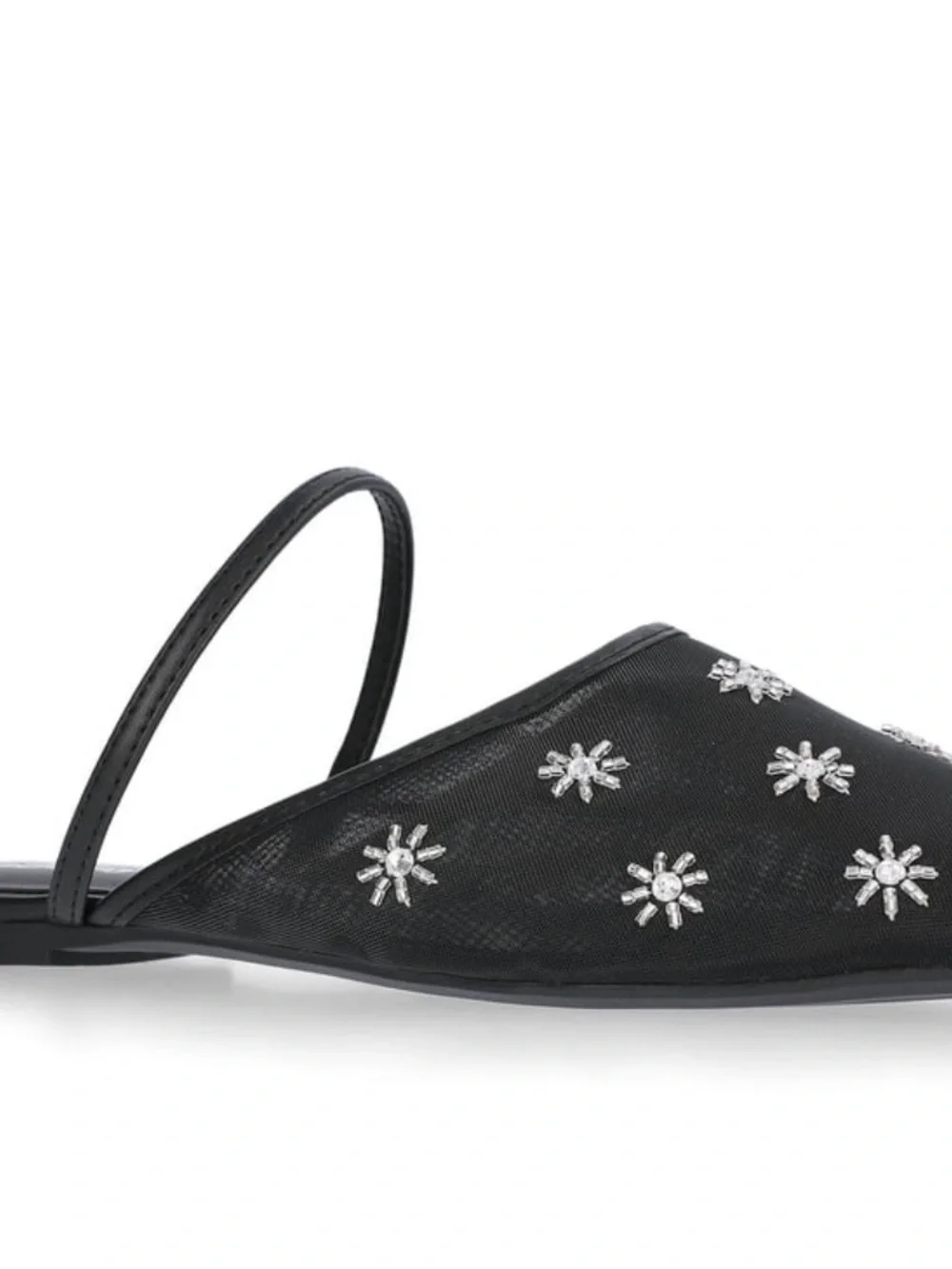 Weekenders Black Embellished Slip-On Girls' Mules